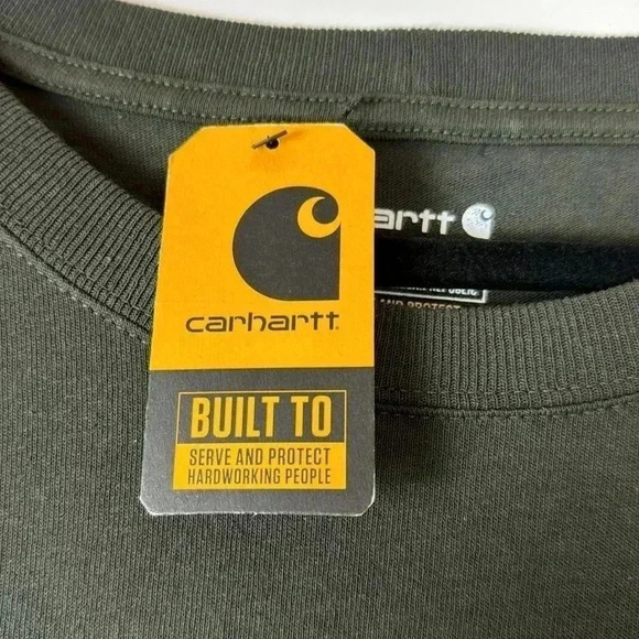 CARHARTT LONG CUFFED SLEEVE CAMO GREEN 3XL LOOSE FIT HEAVYWEIGHT NWT W/POCKET - Picture 3 of 5